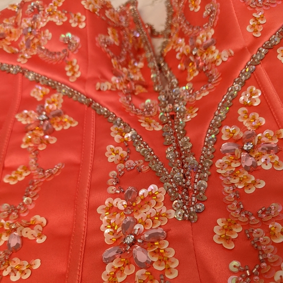 Coral Custom Prom Dress - Picture 14 of 16